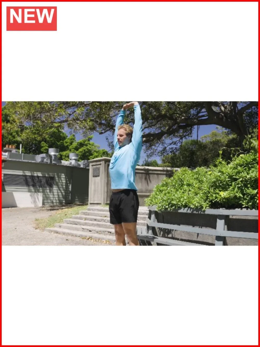 Men's UPF 50+ Long Sleeve Rash Guard, Quick-Dry UV Protection Shirt, Reflective